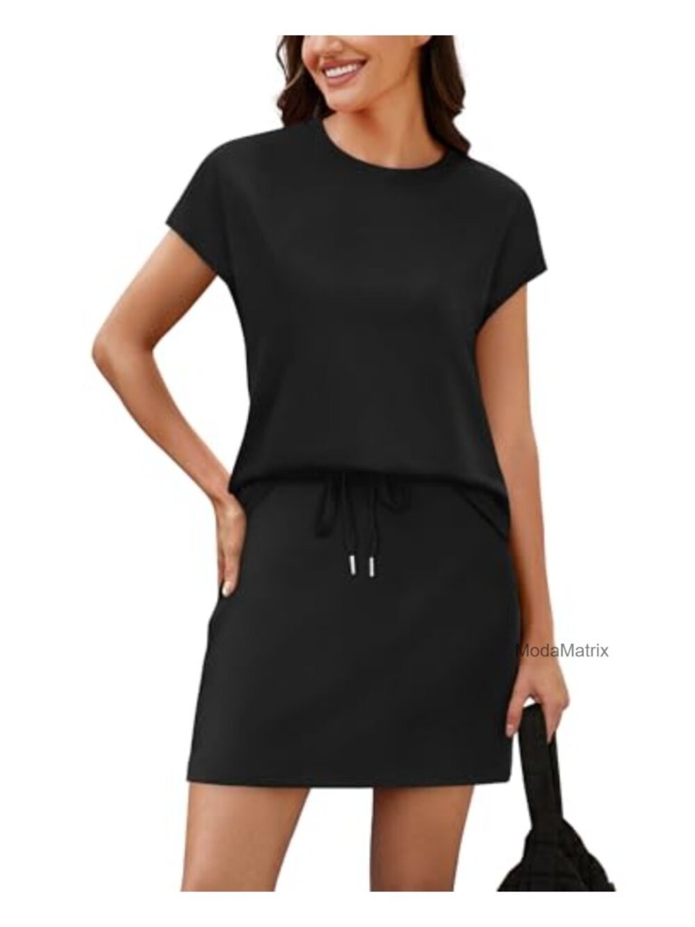 Two Piece Skirt Set Cap Sleeve Top Tennis Skort Pockets Resort Wear